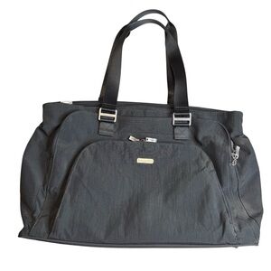 Baggallini Black Java Errand Nylon Tote Bag Zip Large Purse Travel Laptop School